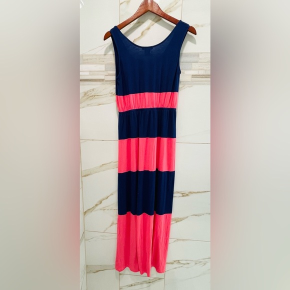 Timing Royal Blue pink Rayon Blend sleeveless maxi dresses Women’s M - Picture 4 of 8